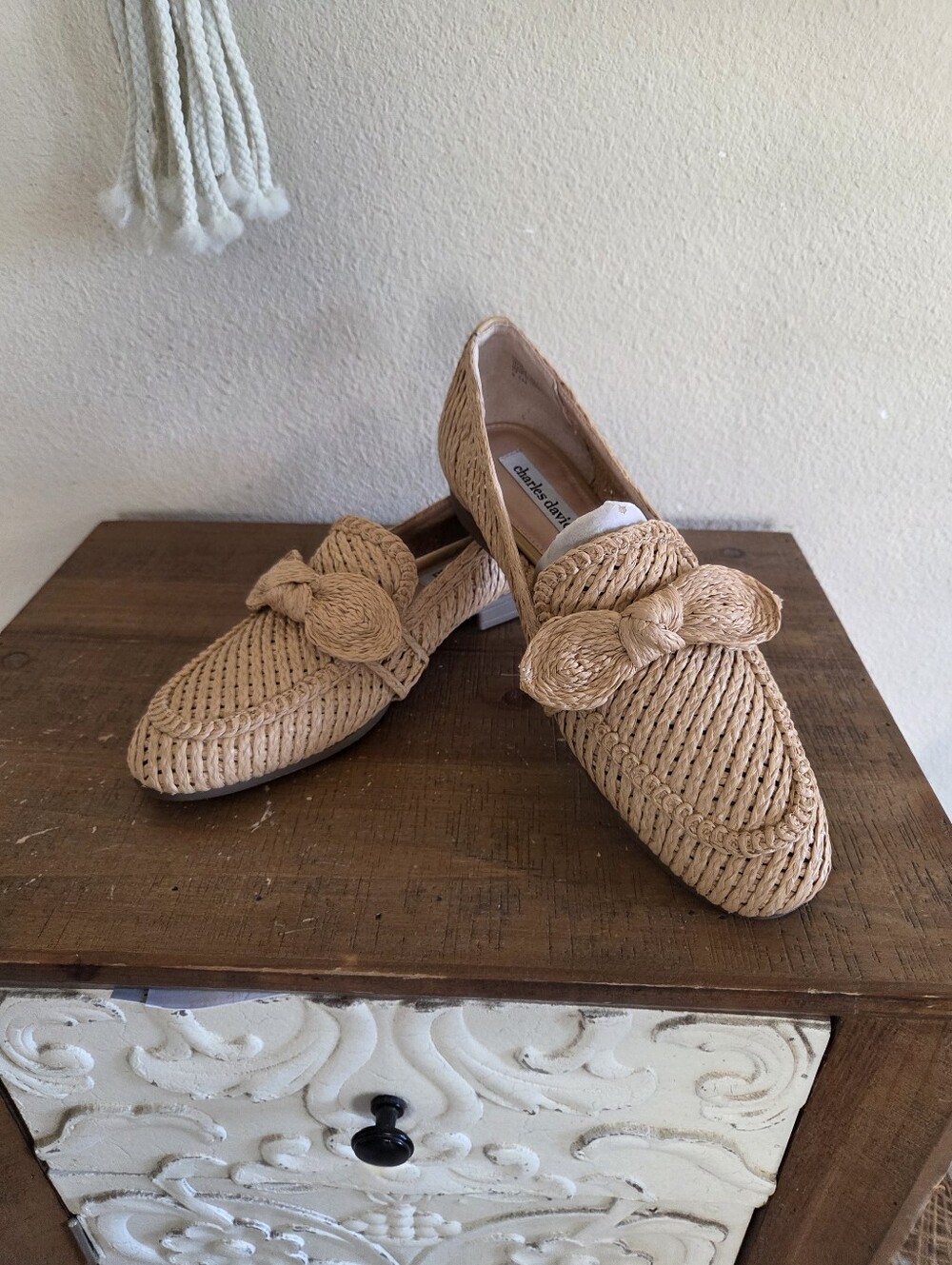 Charles David Woven Finite Loafer Size 8.5 New Cottagecore Coastal Grandmother
